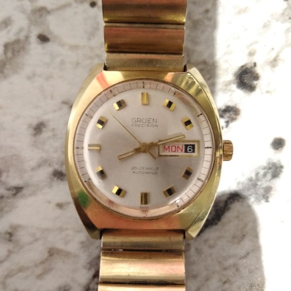 Gruen Other - Vintage 16kt Gold Gruen Precision 25Jewel Autowind